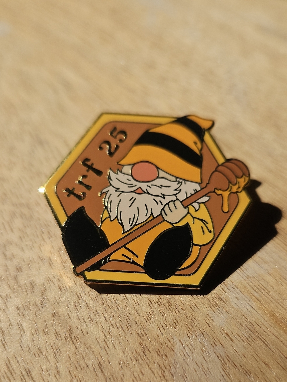 Texas Renaissance Festival 2025 Yellow Honey Gnome Enamel Pin